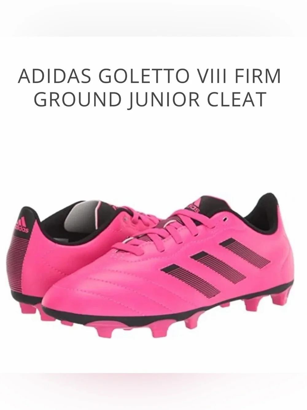 Adidas Goletto 8 FG J 'Team Shock Pink' Soccer Cleat / Youth Size 5.5 $15